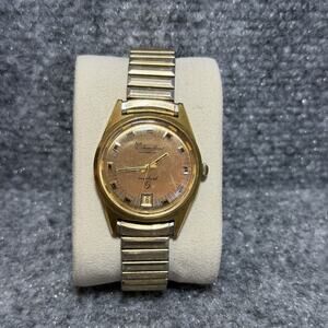 Vintage Lucien Piccard Seashark Gold Plated Swiss-Made Automatic Men's Watch